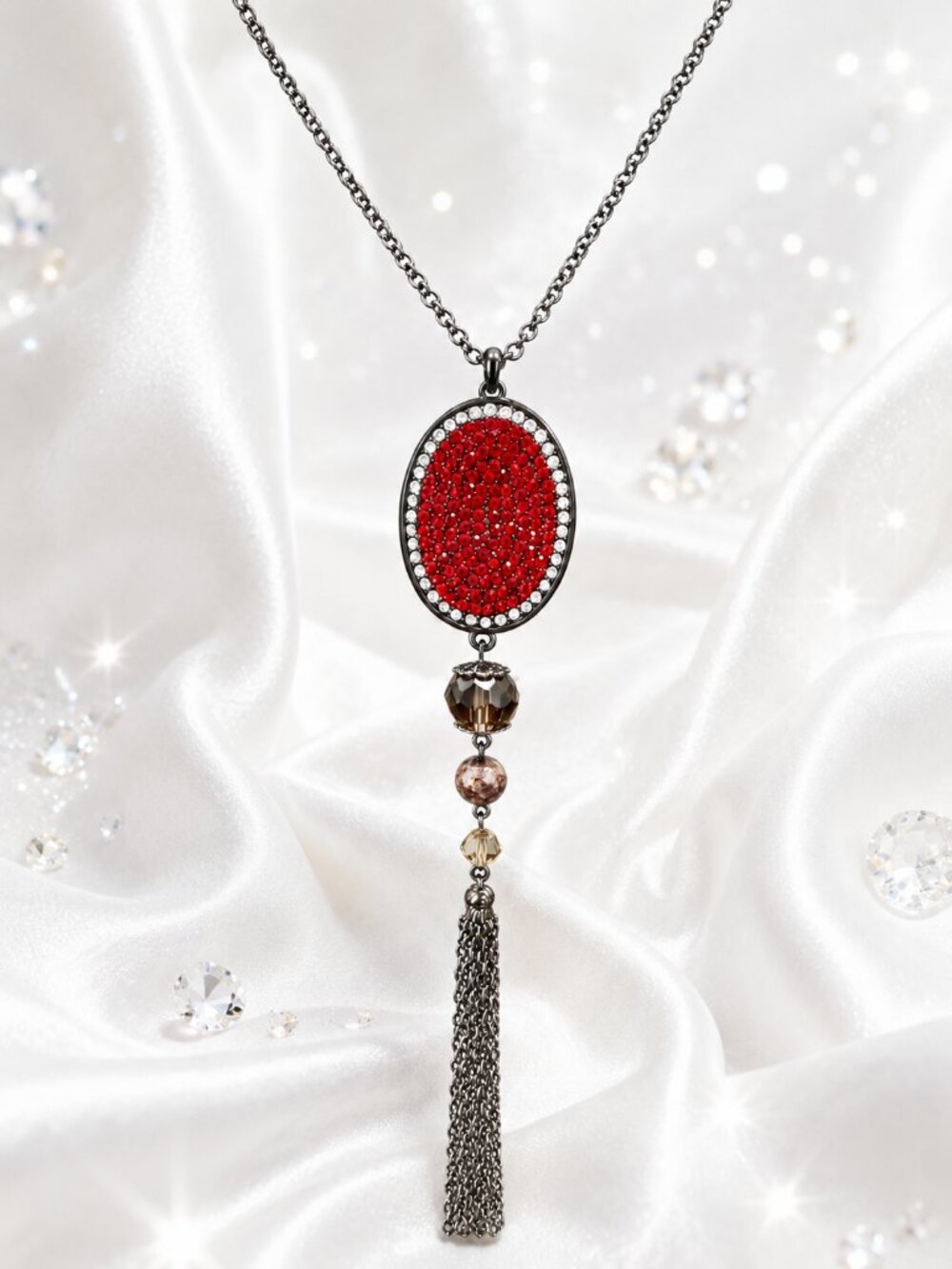 Park Lane Tango Austrain CZl Tassle Necklace Rare Limited Edition